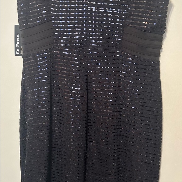 EnFocus Studio Sequin Cocktail Dress - Size 14 - Black - Picture 3 of 7